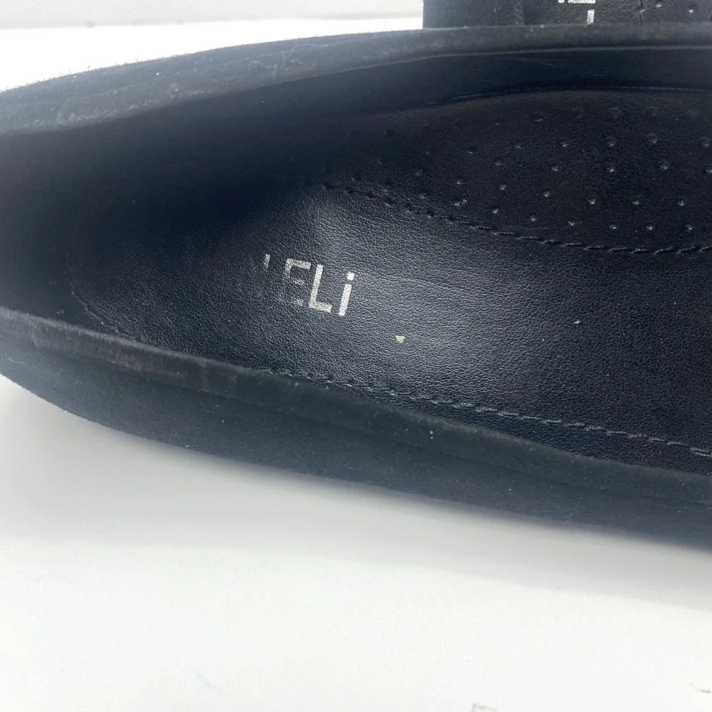 Vaneli Womens Black Suede Kiltie Fringe Pointed Toe‎ Loafers Flats Size 11M